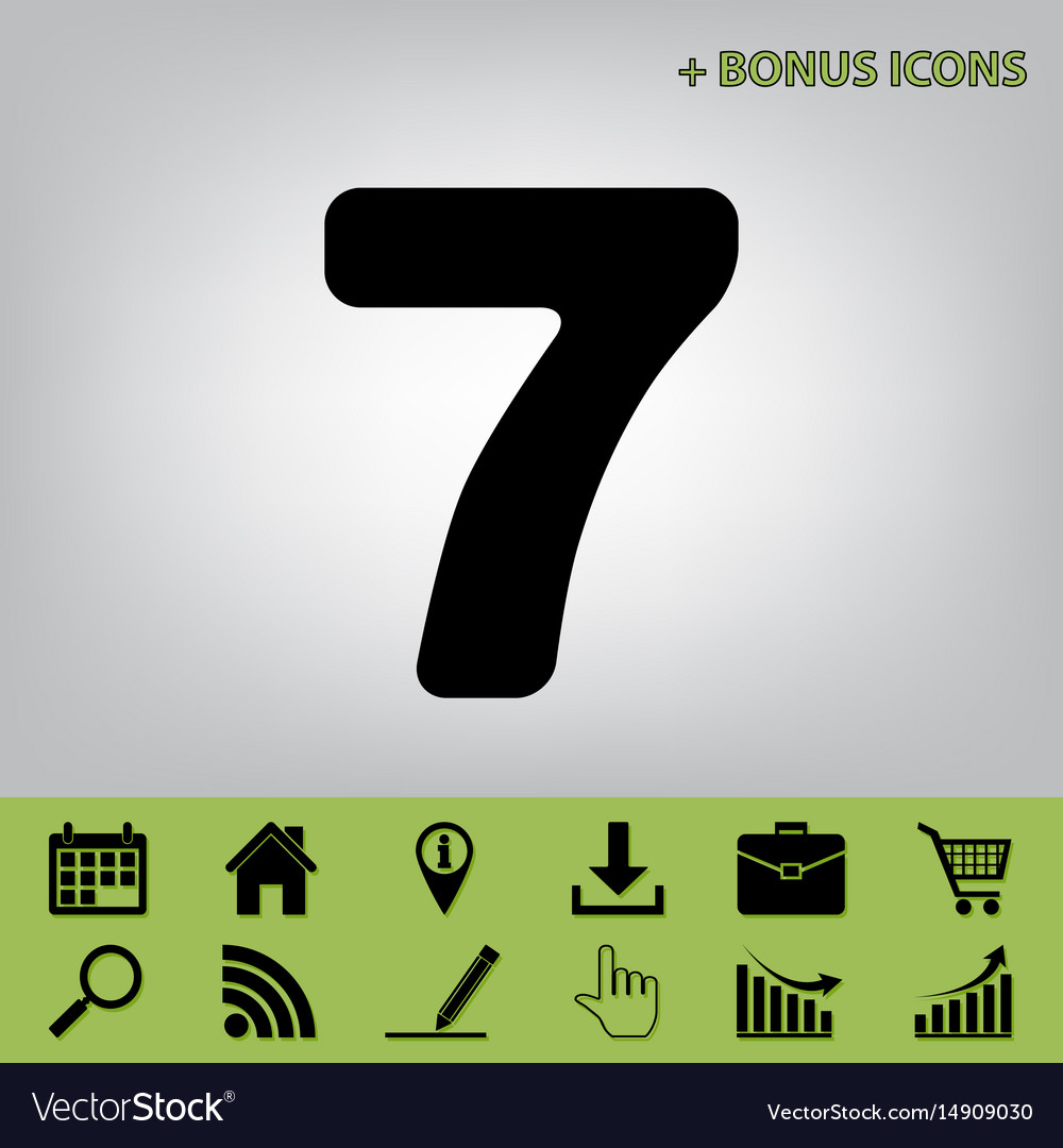 Number 7 sign design template element