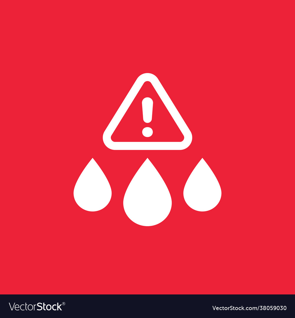 Water contamination alert icon