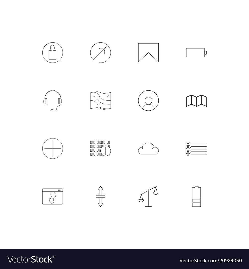 Web applications linear thin icons set outlined