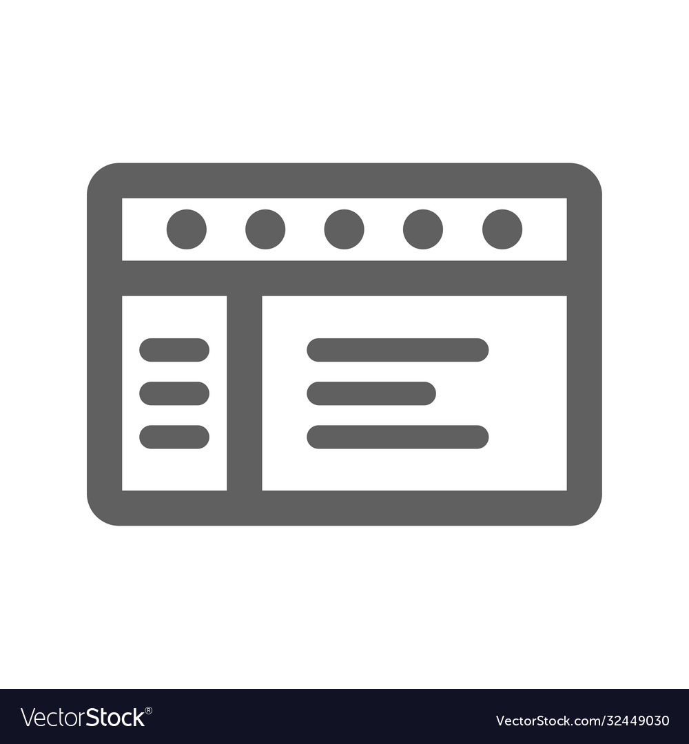 Web page icon gray graphics