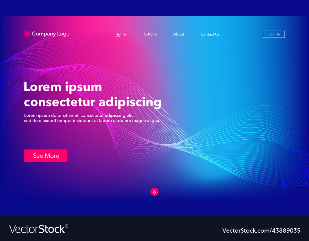 Abstract background website landing page template