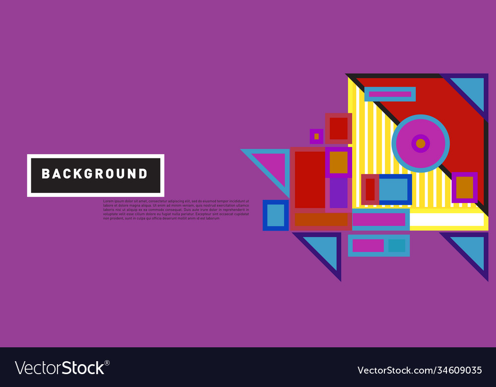 Abstract colorful rectangle background for banner vector image Abstract colorful rectangle background for banner