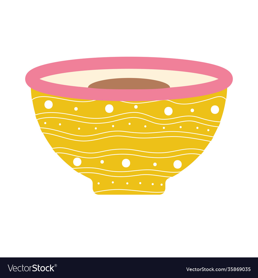 Cup Tea With A Yellow Color And Dots Royalty Free Vector