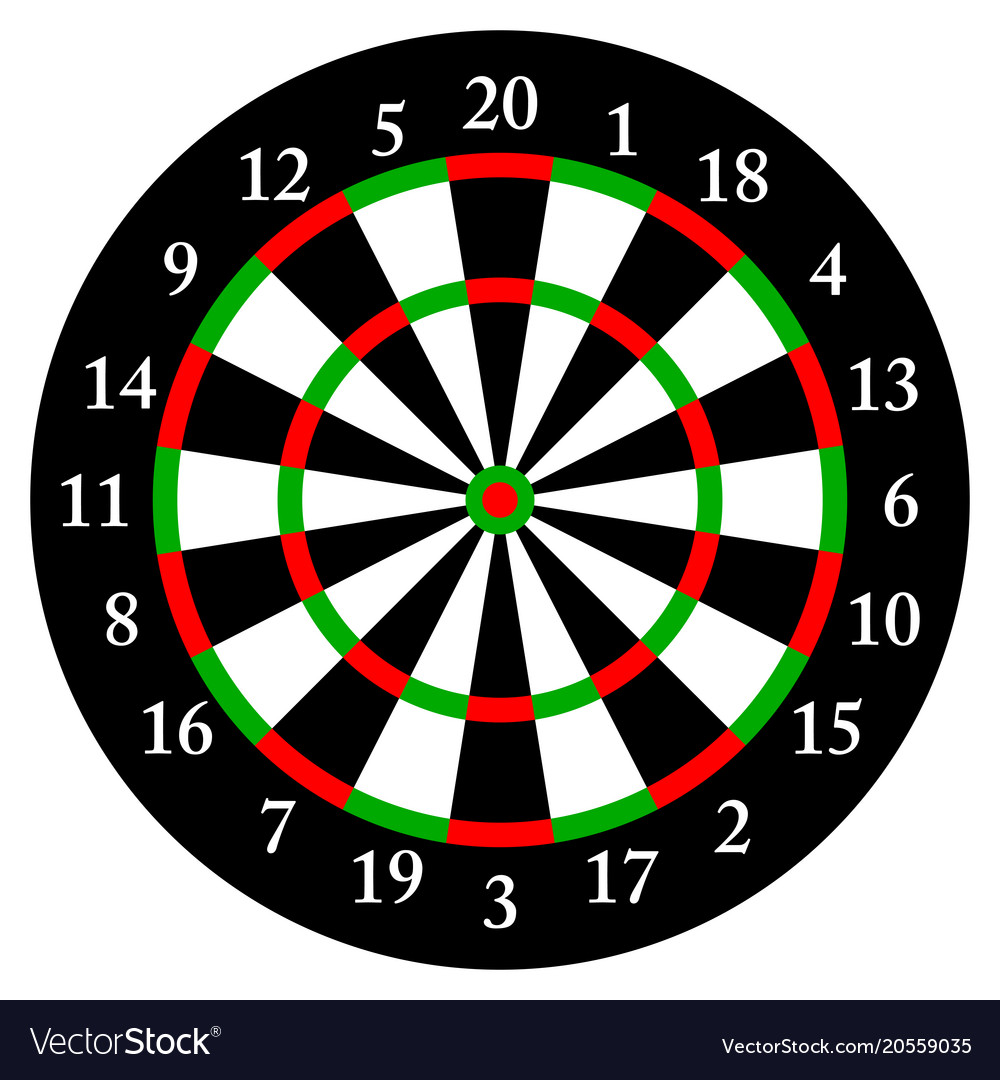Darts target for isolated object white