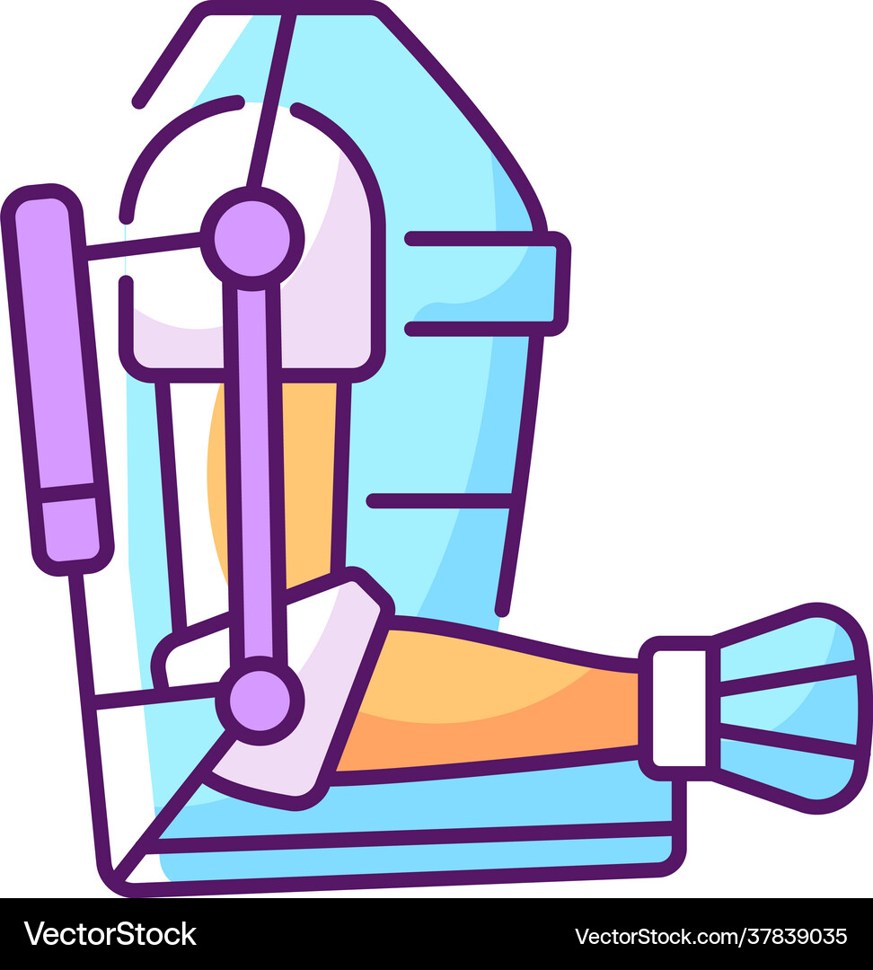 Exoskeleton rgb color icon Royalty Free Vector Image