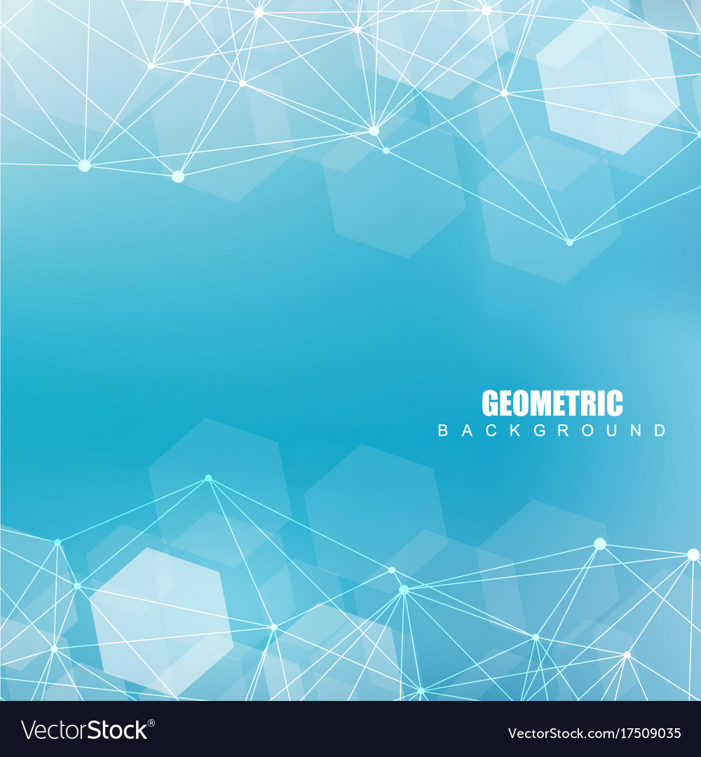 Geometric abstract background with connected line