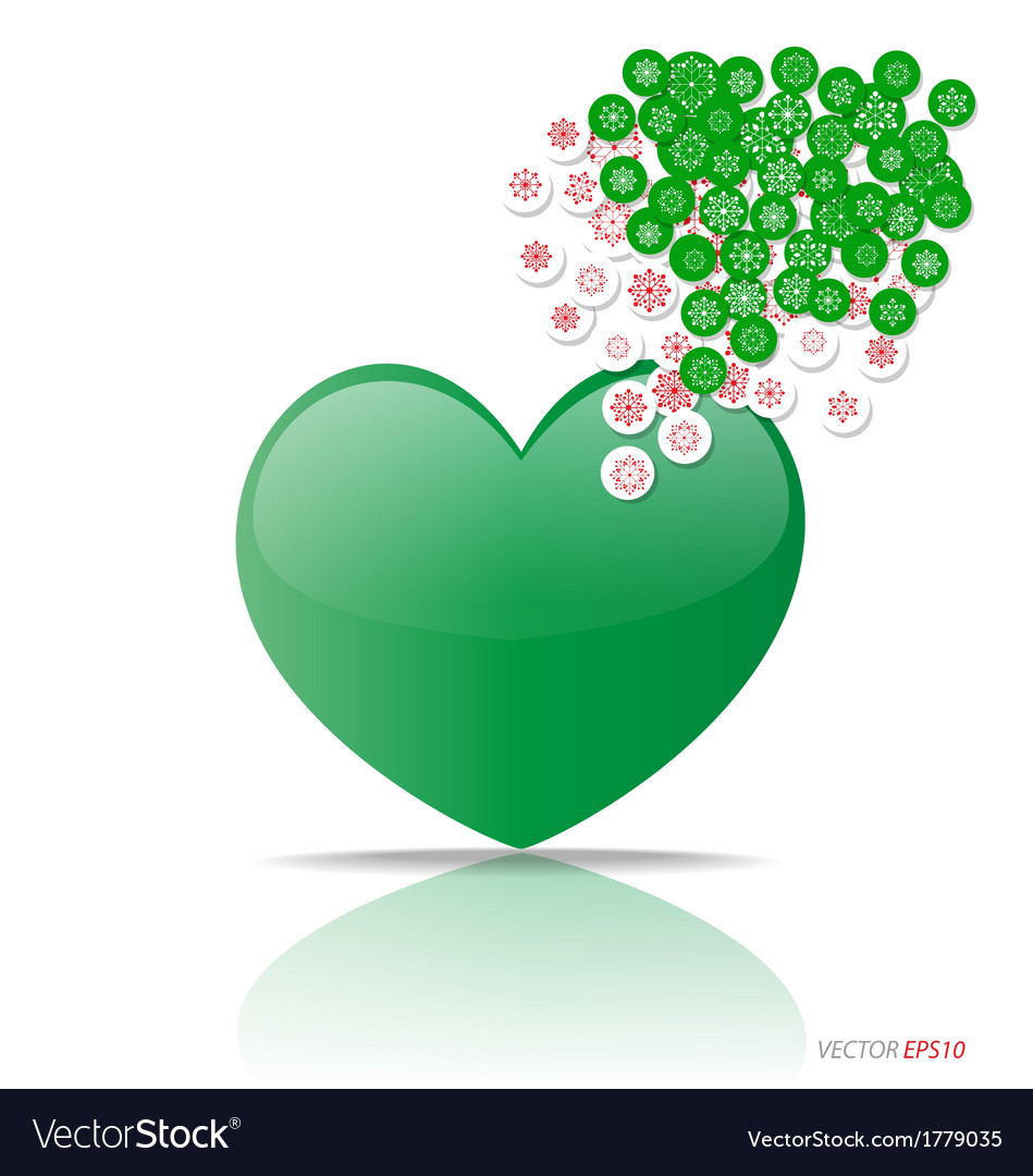 Heart with cloud of christmas application