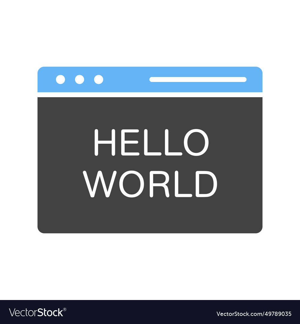 Hello world program icon image