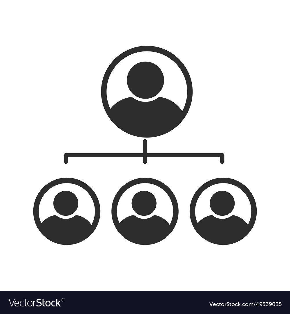 Icon of organization chart Royalty Free Vector Image
