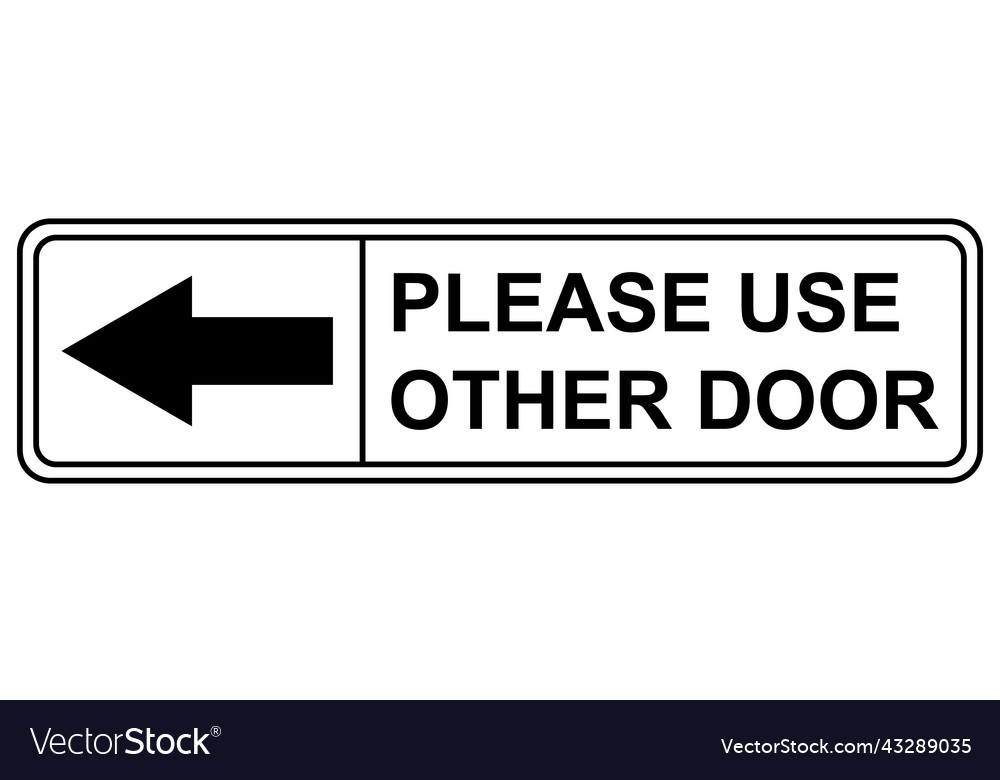 Please use other door graphic icon information Vector Image