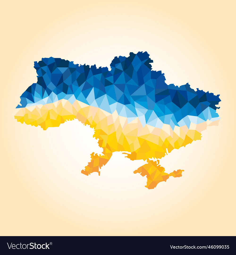 Polygonal map of ukraine