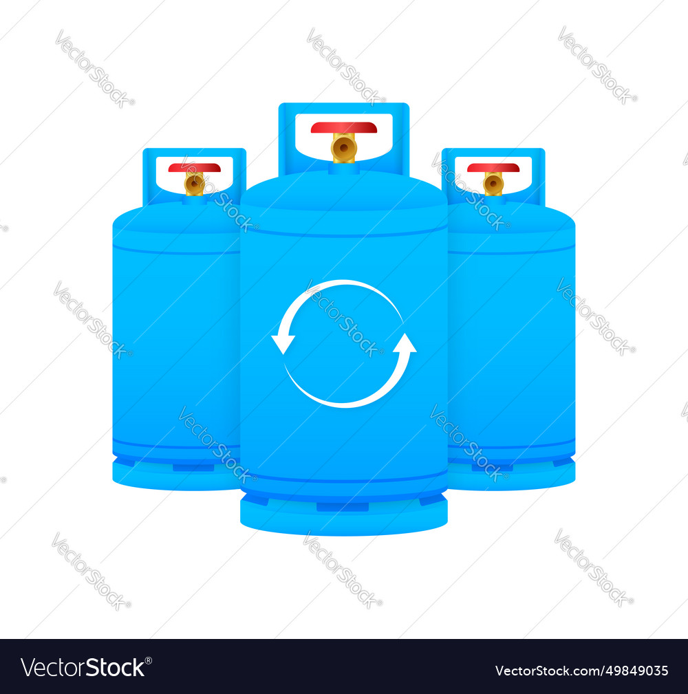 Refillable gas tank blue Royalty Free Vector Image