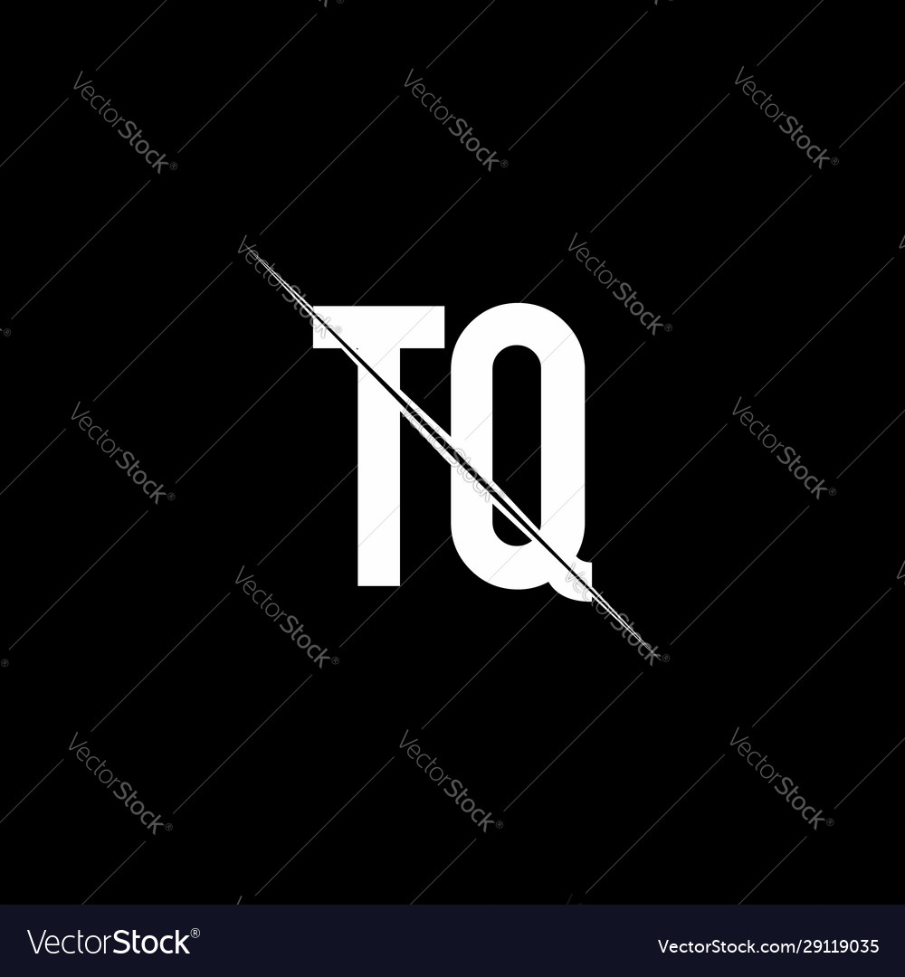 Tq logo monogram with slash style design template