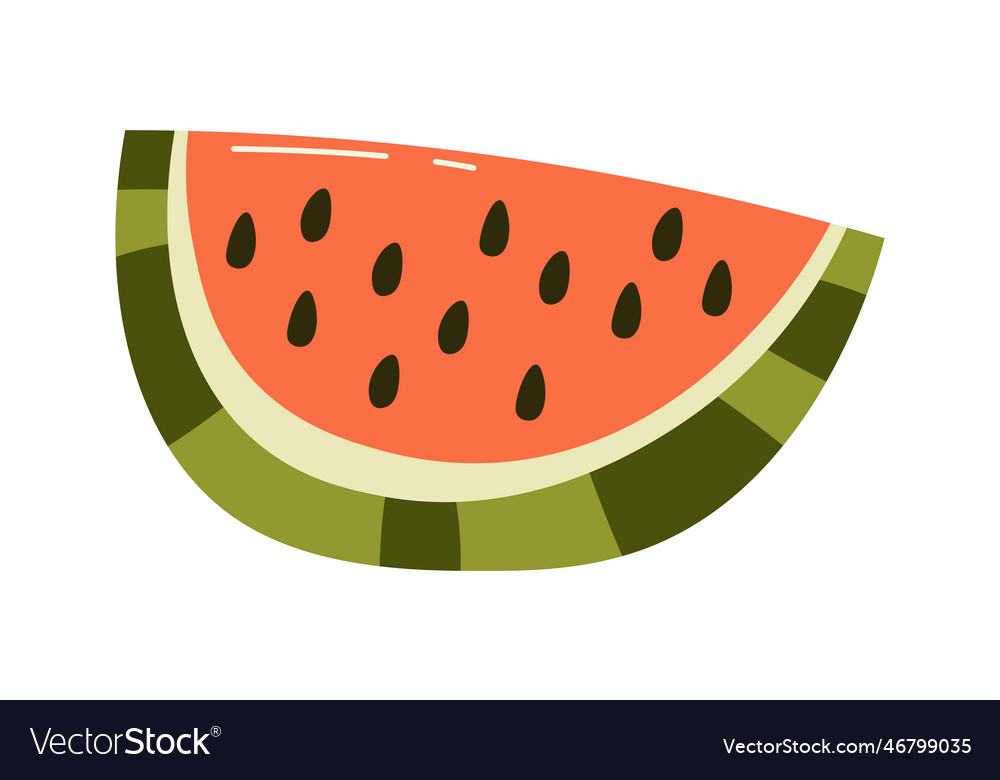 Watermelon Fruit Slice Royalty Free Vector Image