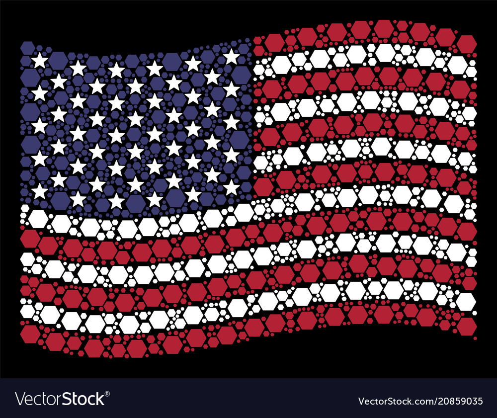 Waving united states flag stilisierte Zusammensetzung