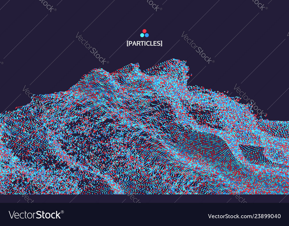 3D Grid Surface with Particles