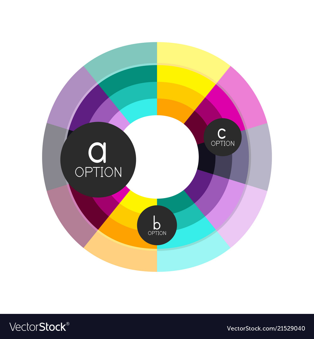 Abstract colorful geometric option infographics