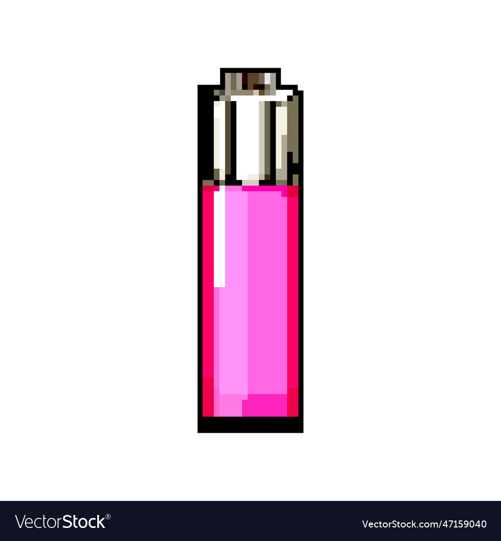 Burn lighter fire game pixel art Royalty Free Vector Image