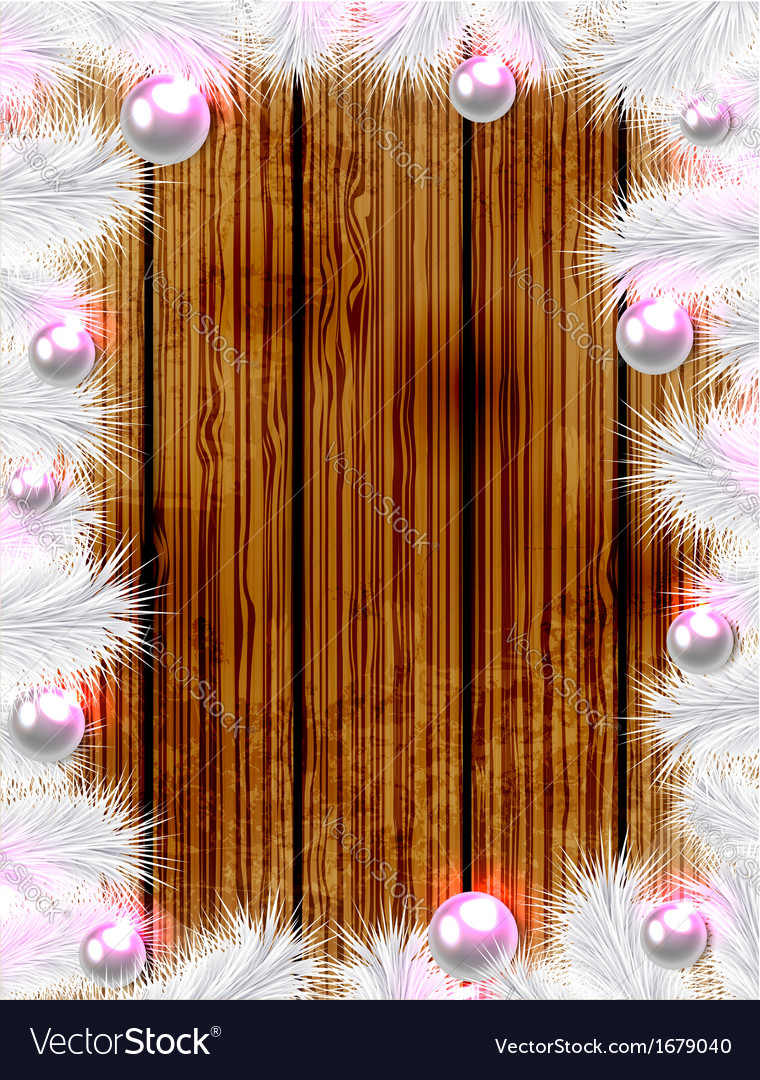 Christmas wooden background