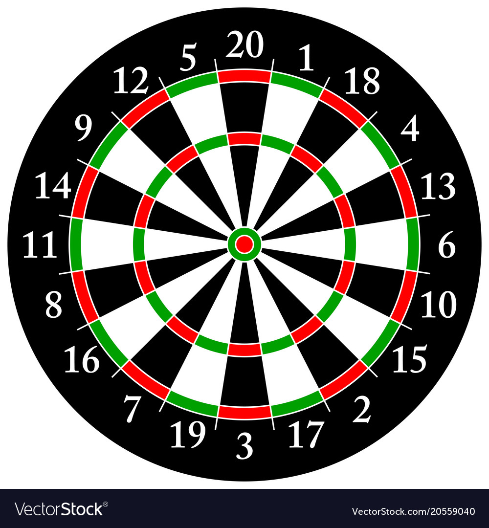 Darts Target - White Background