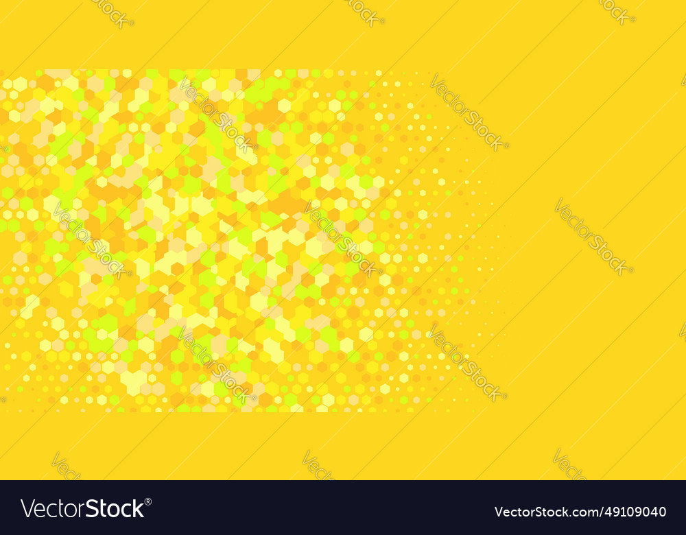Geometric multi size hexagon with color