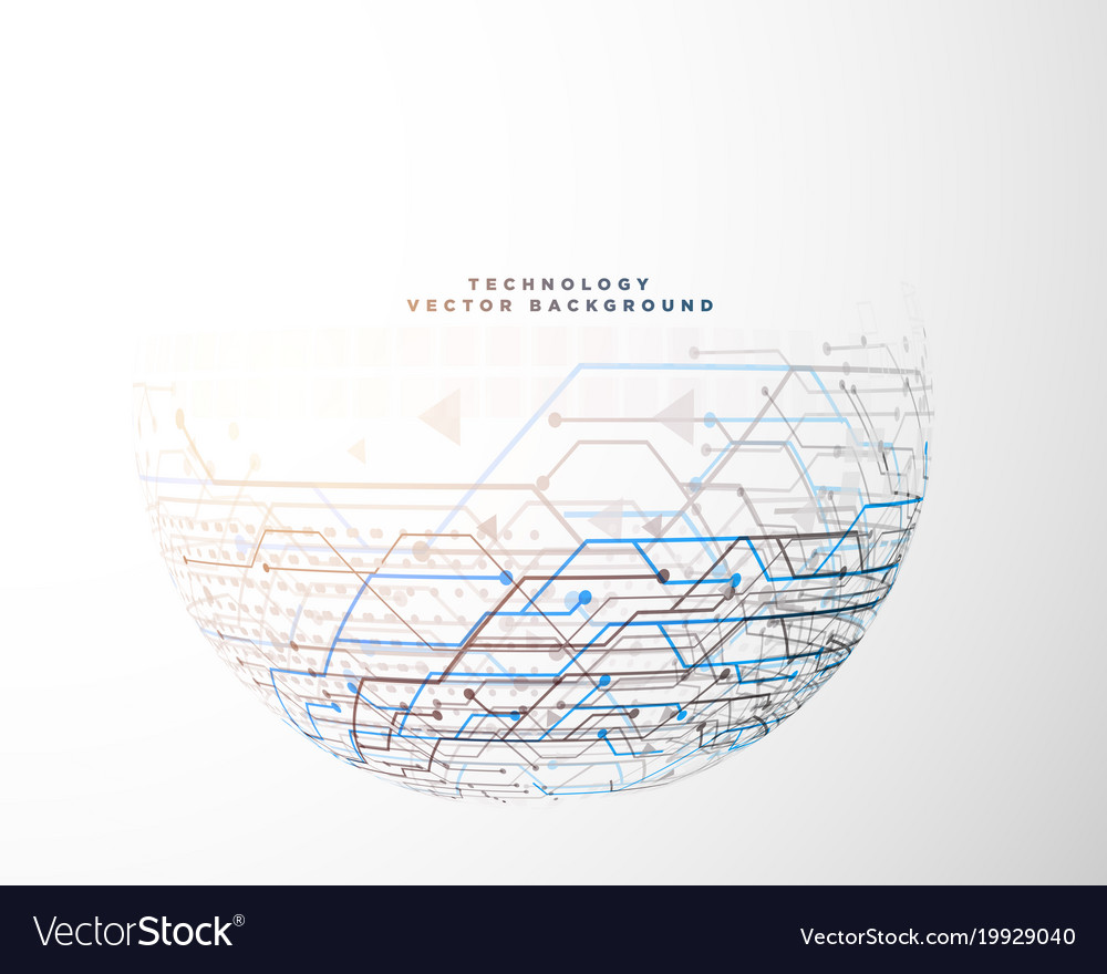 Halbkreis Technologie Schaltnetzdiagramm