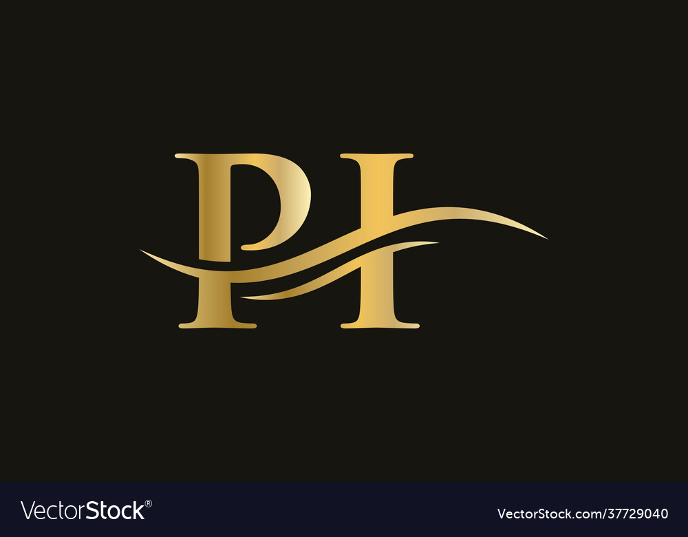 Initial linked letter pi logo design Vector Image Initial linked letter pi logo design
