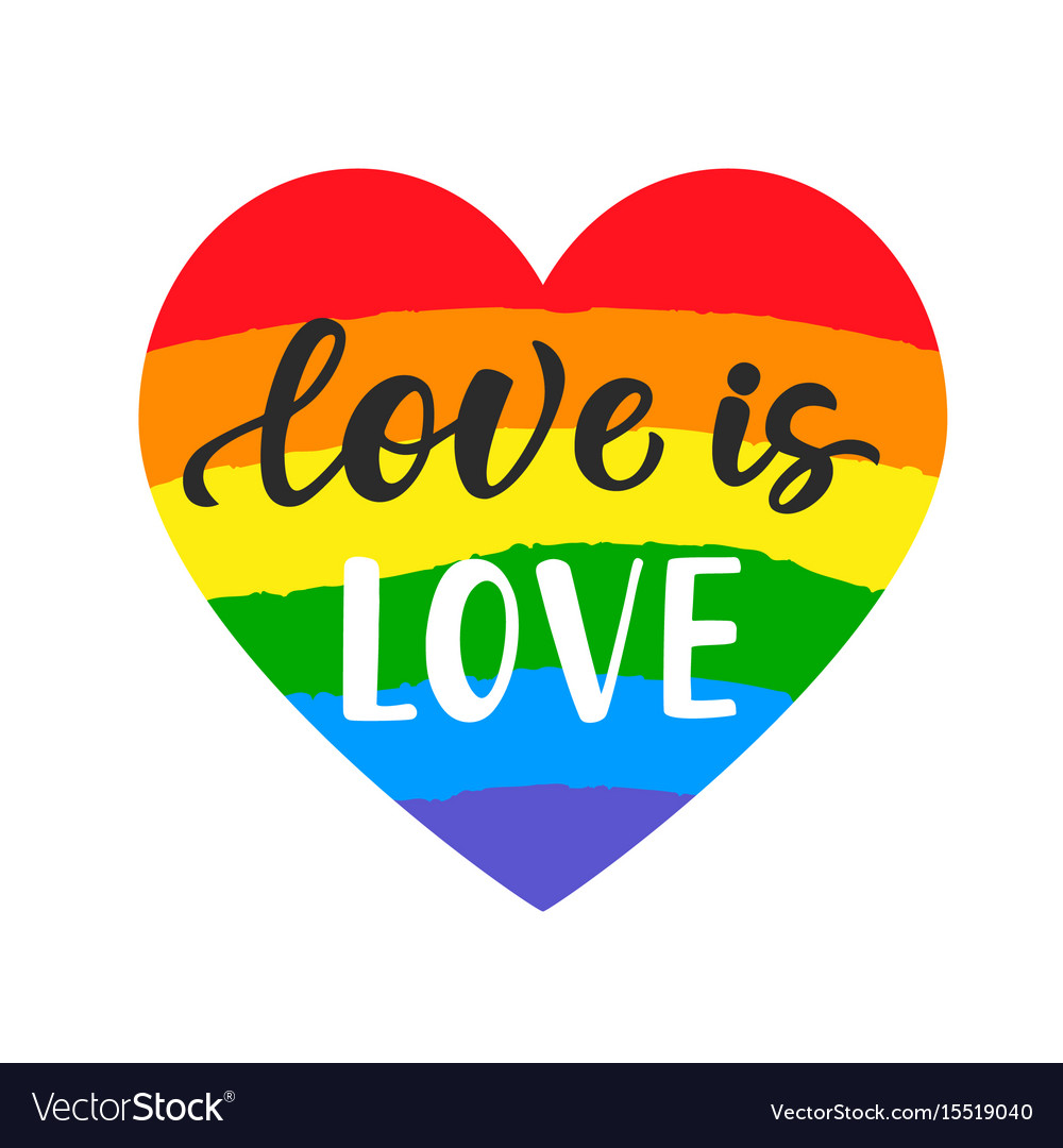 Download Love is love inspirational gay pride poster Vector Image