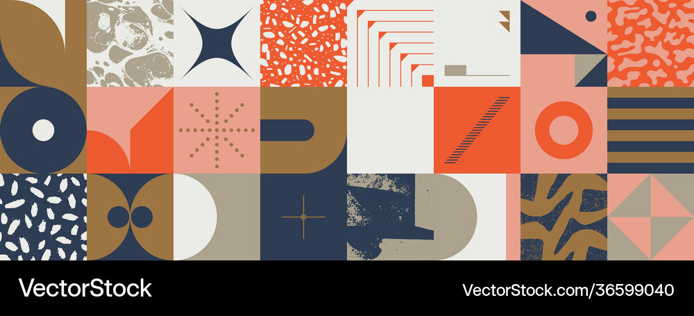 New retro pattern artwork design composition Vector Image