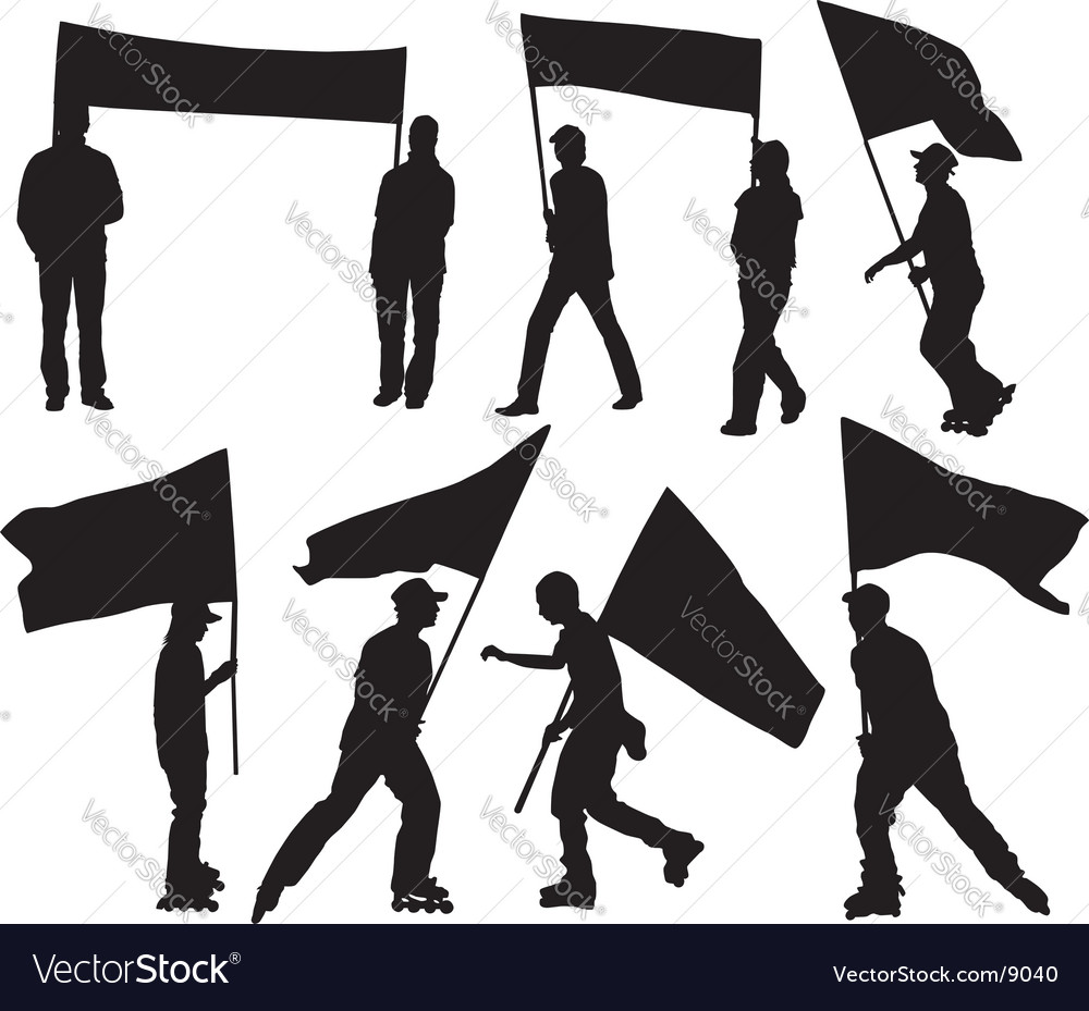 People silhouettes Royalty Free Vector Image - VectorStock