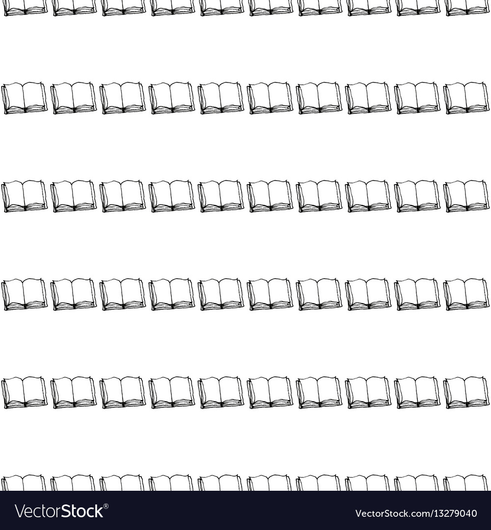 Seamless pattern with books
