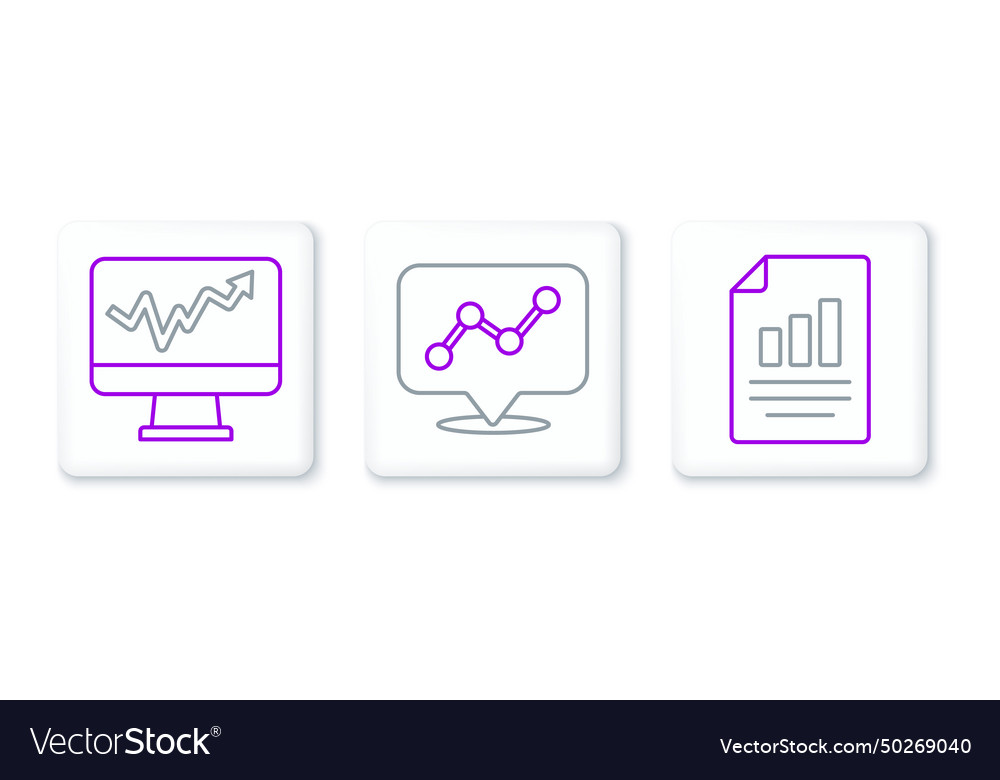 Zeilendokument mit Diagrammmonitor festlegen vector image Zeilendokument mit Diagrammmonitor festlegen