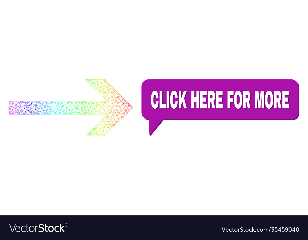 Spectrum net gradient arrow right icon and click vector image Spectrum net gradient arrow right icon and click