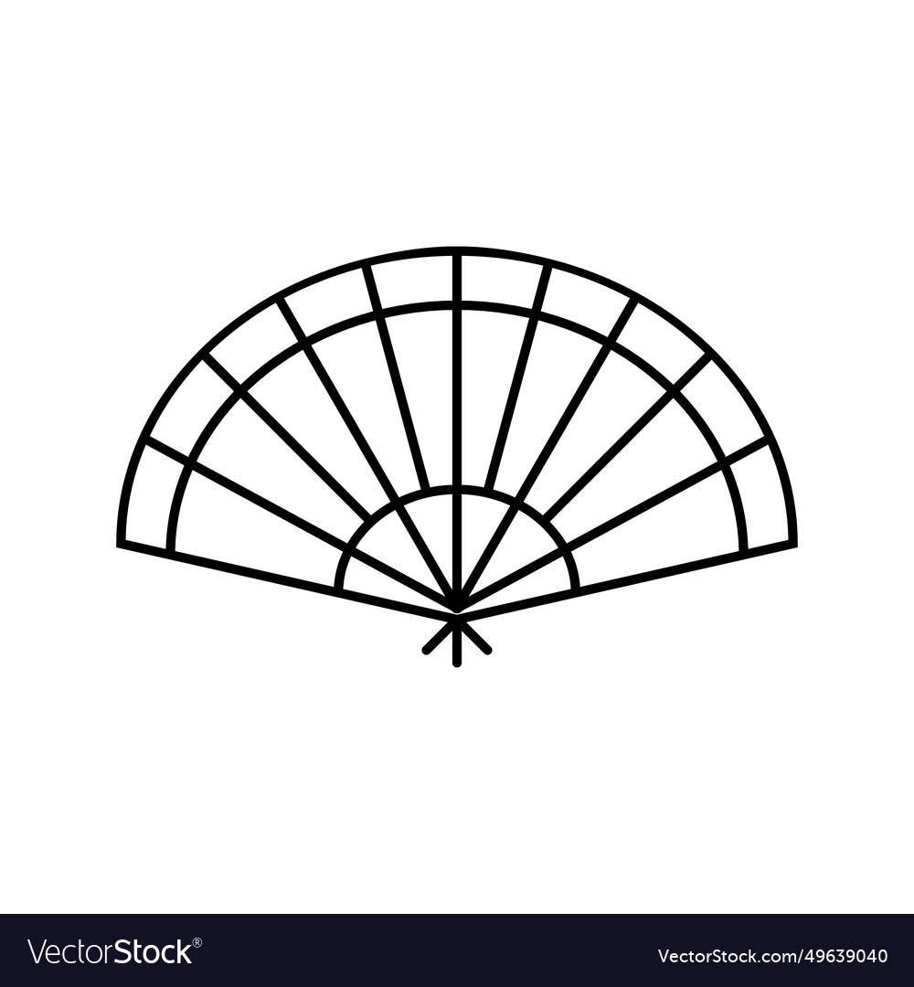 Taoist ritual fan taoism line icon Royalty Free Vector Image