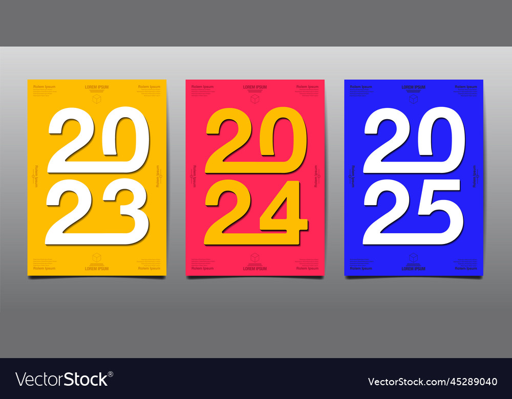 Template Layout Design 2023 2024 2025 Royalty Free Vector Template Layout Design 2023 2024 2025 Royalty Free Vector