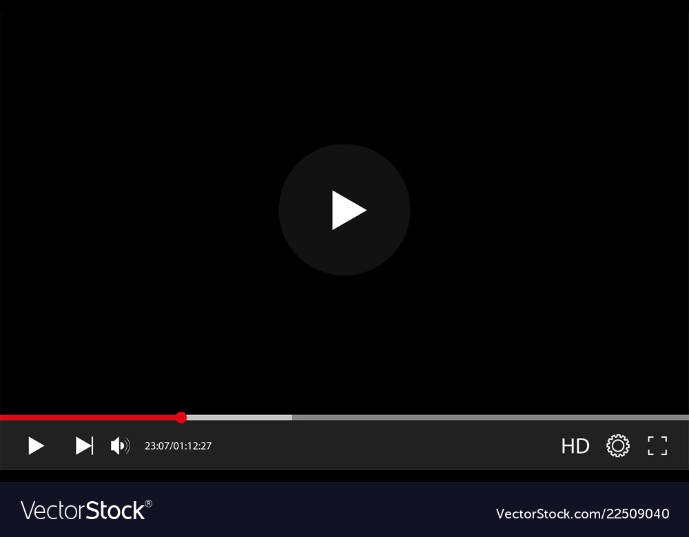 Video player in flat style interface