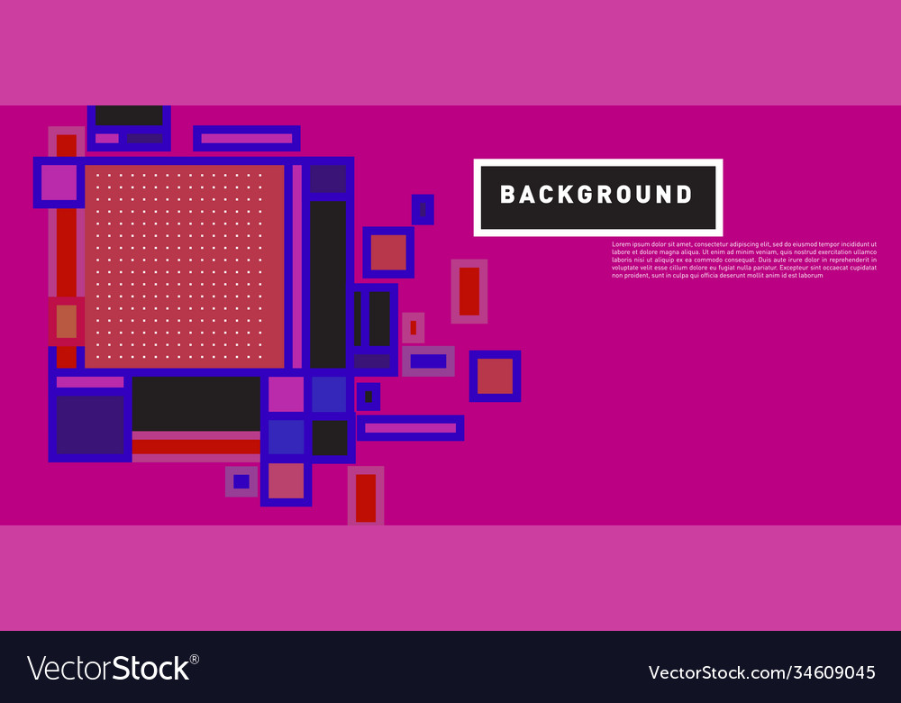 Abstract colorful rectangle background for banner vector image Abstract colorful rectangle background for banner
