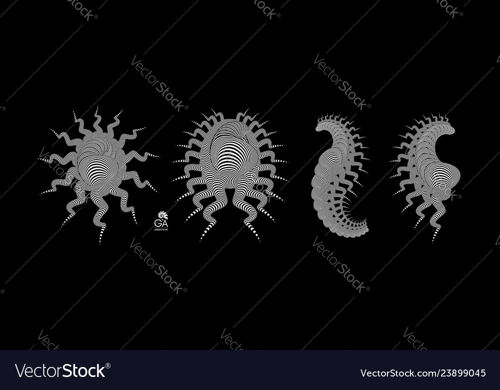 Abstract element for print or design black vector image Abstract element for print or design black