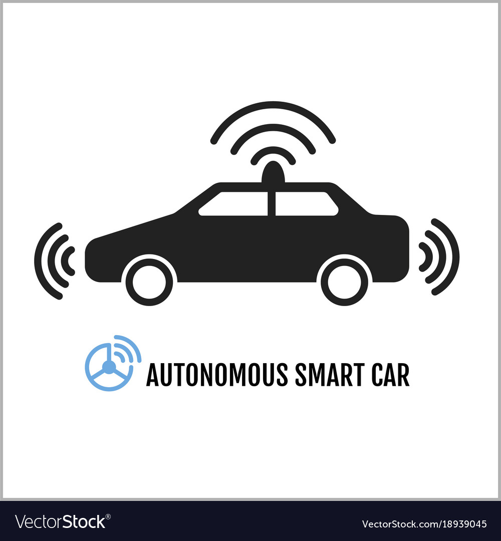 Autonomous smart car icon design Royalty Free Vector Image
