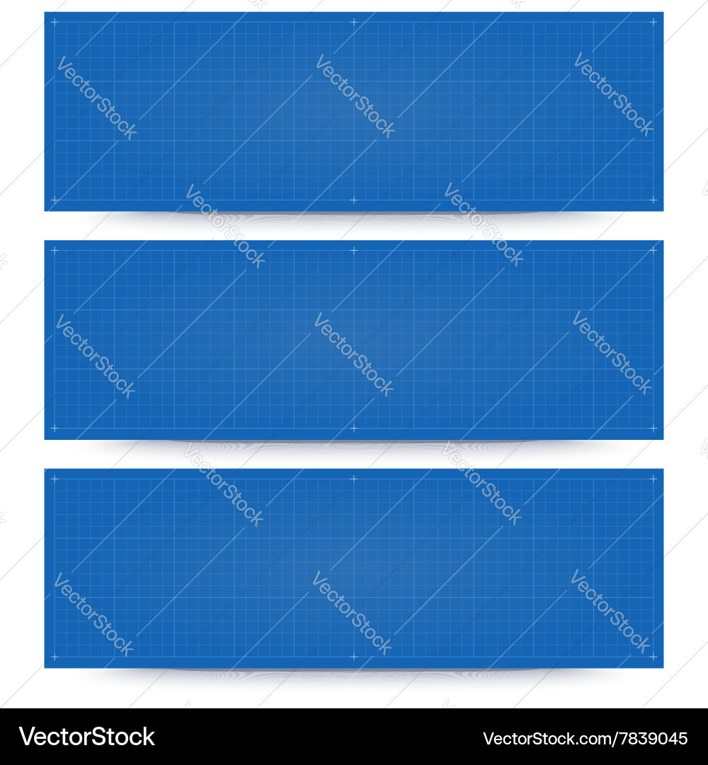 Blueprint Banner Backgrounds Royalty Free Vector Image