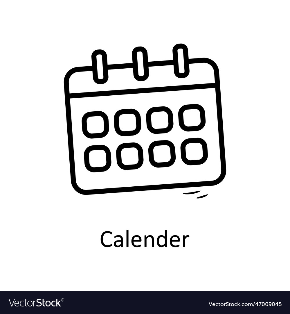 Calendar outline icon design