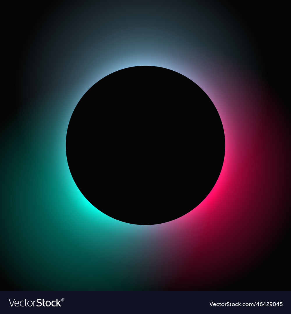Circle illuminate light frame with color gradient Vector Image Circle illuminate light frame with color gradient