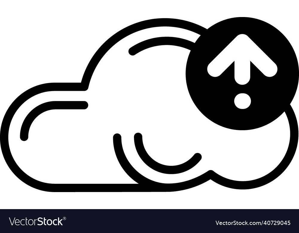 Cloud file upload vector image Cloud file upload