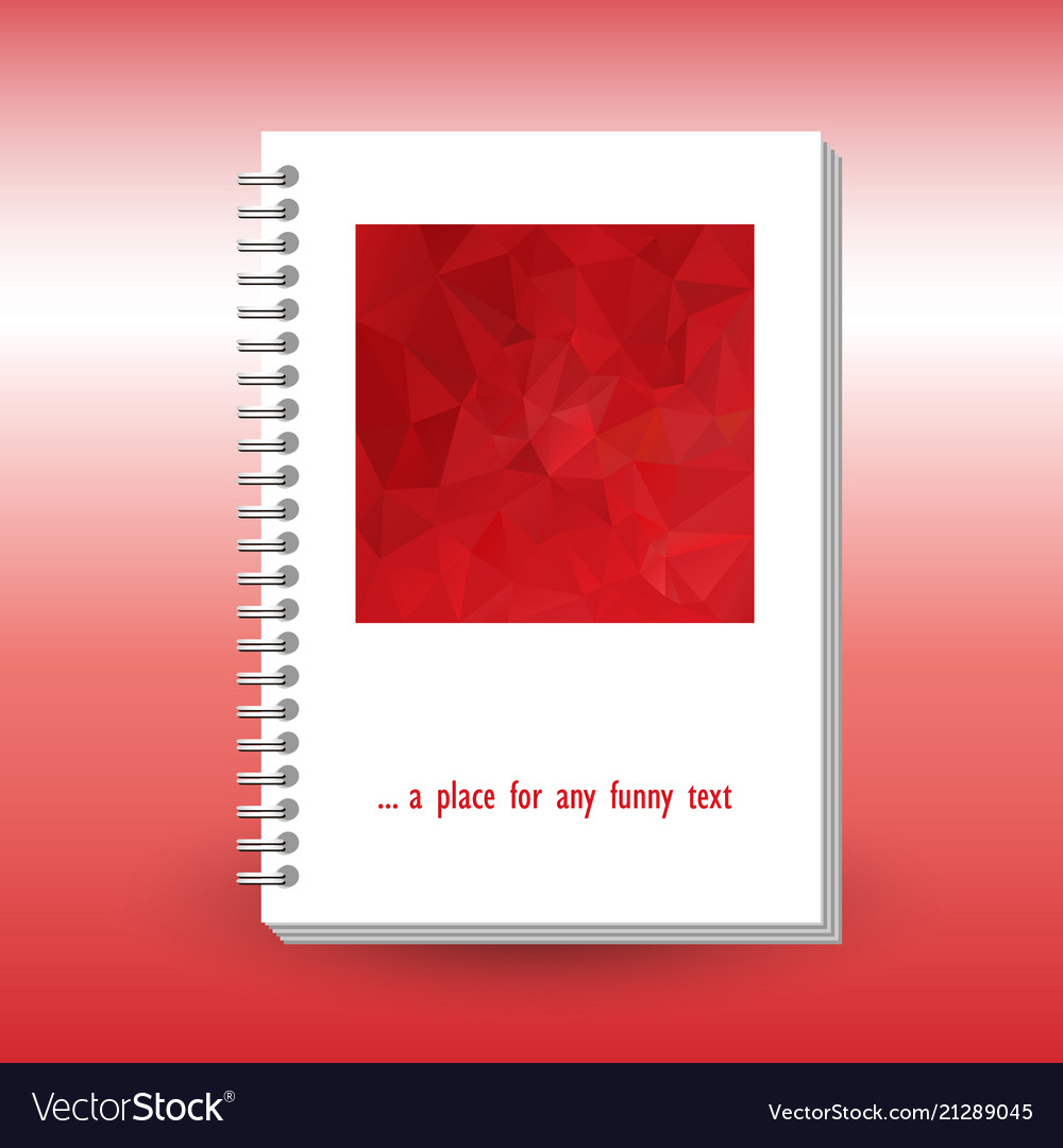 Cover of diary or notebook with ring spiral binder