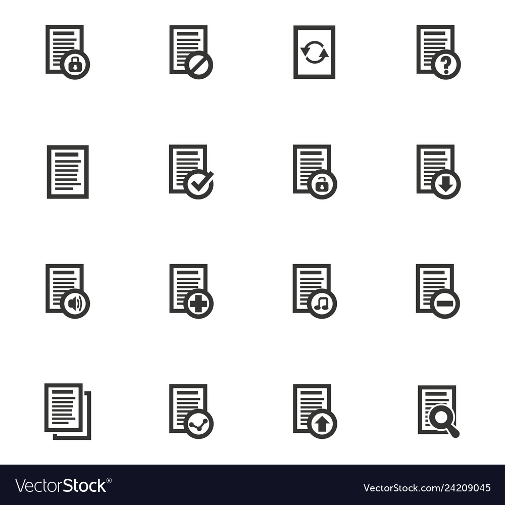 Documents icons set