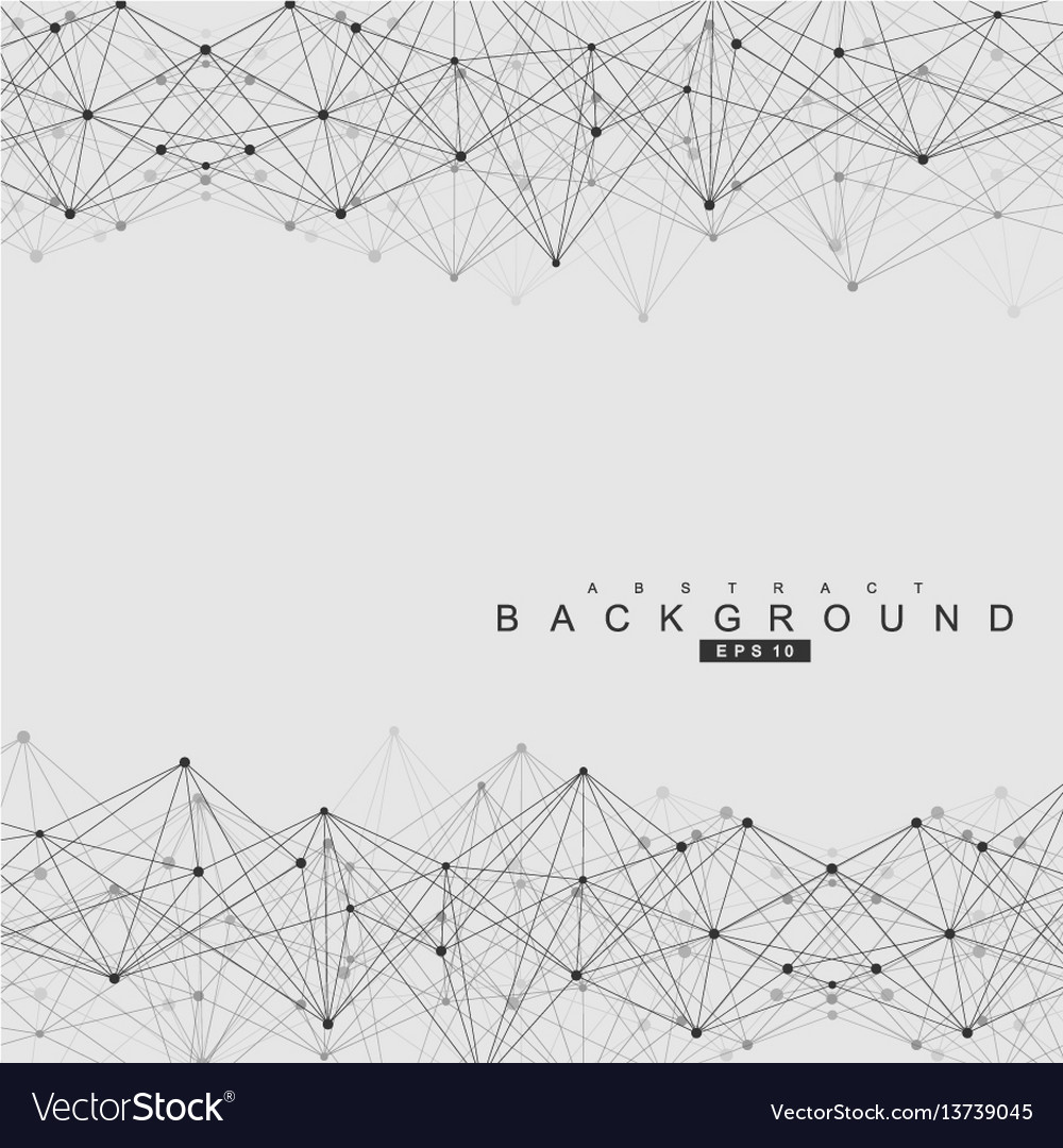 Geometric abstract background with connected line vector image Geometric abstract background with connected line