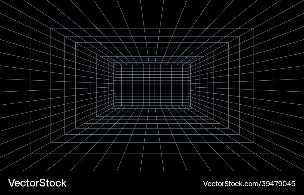 Grid room 3d Royalty Free Vector Image - VectorStock