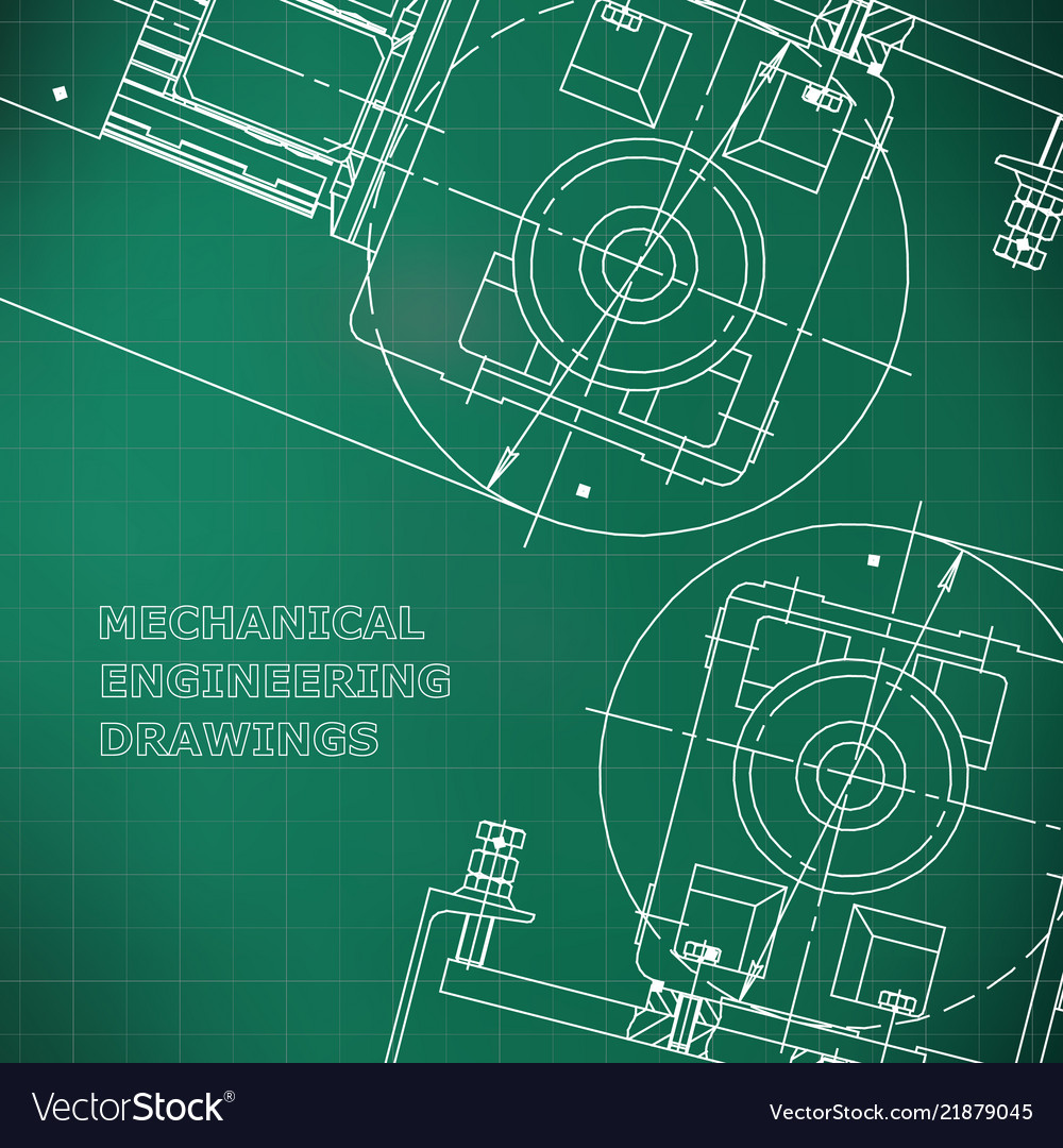 Mechanical engineering the drawing technical Vector Image