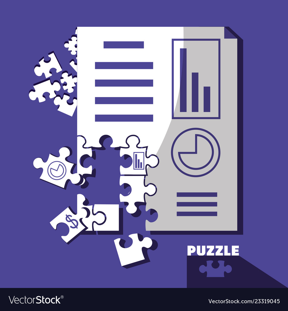 Puzzle pieces in shape statistical report