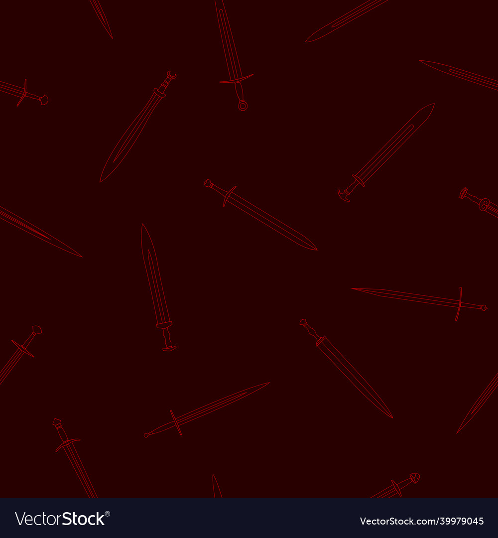 Seamless pattern with ancient swords